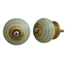 Light Lime White Knob