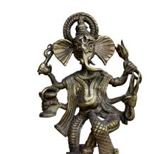 Brass Ganesha (Ht- 6.1 Inches)