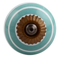 Sea Green White Knob