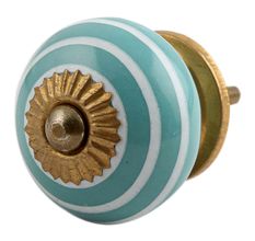 Sea Green White Knob