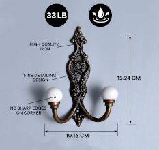 Solid White Ceramic Iron Hooks