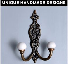 Solid White Ceramic Iron Hooks