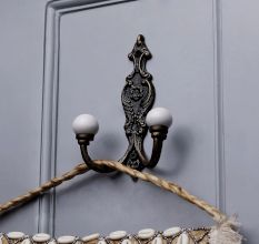 Solid White Ceramic Iron Hooks