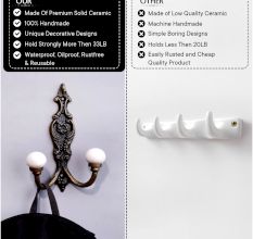 Solid Cream Ceramic Iron Hooks