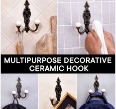 Solid Cream Ceramic Iron Hooks