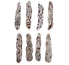 Set of 8 Piece New Mix Wooden Printing Block