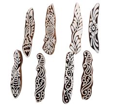 Set of 8 Piece New Mix Wooden Printing Block