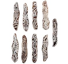 Set of 9 Piece New Mix Wooden Printing Block
