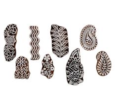 Set of 8 Piece New Mix Wooden Printing Block