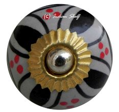 Light Grey Black Knob