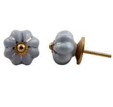 Light Grey Medium Silver Line Knob