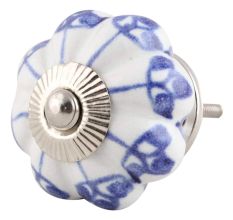 Blue Shamrock Ceramic Knob