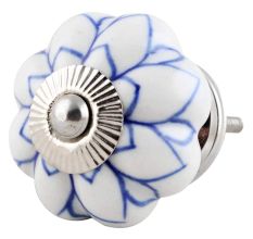 Blue Lotus Ceramic Knob