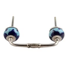 Blueanemone Flower Ceramic Bridge Handle