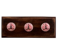 Pink Paris Eiffel Tower Flat Wooden Hooks