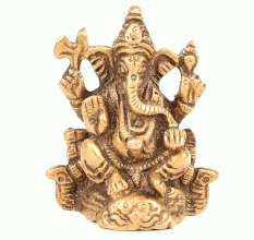 Ganesha Idol with 4 Hands in Sitting Position