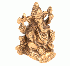 Ganesha Idol with 4 Hands in Sitting Position