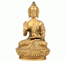 Buddhist Decor Brass Art Thinking Buddha Statue