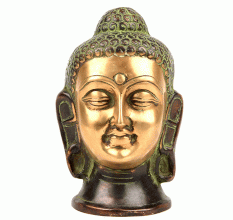 Lord Buddha Statue Brass Face Figurine