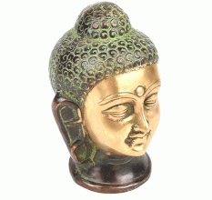 Lord Buddha Statue Brass Face Figurine