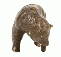 Bronze Sculpture Wild Animal Brown Bear Statue