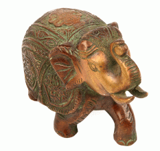 Indian Elephant Bronze Sculpture