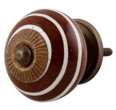 Brown Knob White Striped