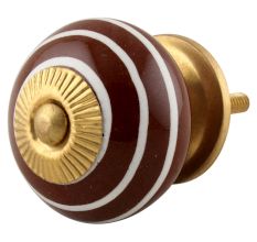 Brown Knob White Striped