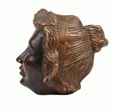 Bronze Black Boy Face Ashtray Ash Holder