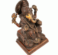 Seated Bronze Elephant God Ganesh Statue
