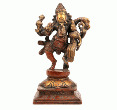Bronze Ganesh Statue with Lakshmi