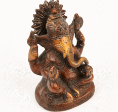 Seated Bronze Elephant God Ganesh Statue