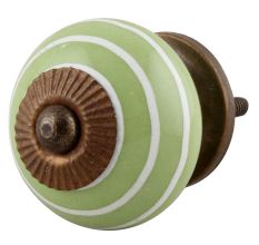 Pea Green White Knob