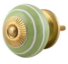 Pea Green White Knob