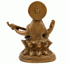 Goddess Saraswati with Veena Brass Statue