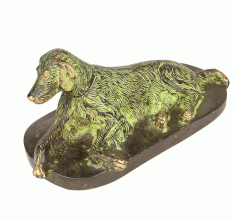 Bronze Sitting Dog Statue