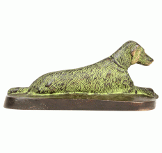 Bronze Sitting Dog Statue