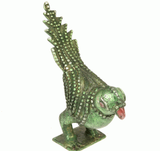 Great Bronze Parrot with Excellent Patina