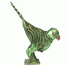 Great Bronze Parrot with Excellent Patina
