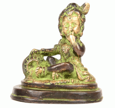 Baby Krishna Statue Brass Idol Hindu Art Sculpture