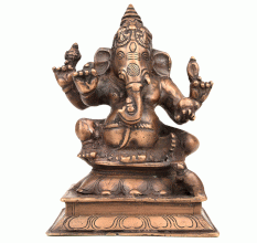Good Luck Ganesha Brass Sculpture