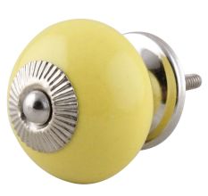 Solid Yellow Ceramic Knob