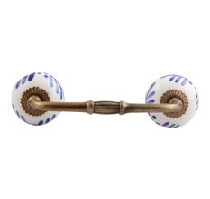 Festive Floral Ceramic Bridge Handle