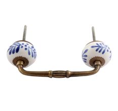Festive Floral Ceramic Bridge Handle