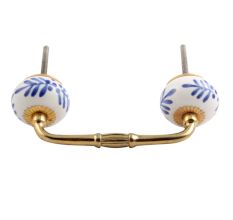 Festive Floral Ceramic Bridge Handle