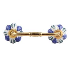 Royal Floral Ceramic Bridge Handle