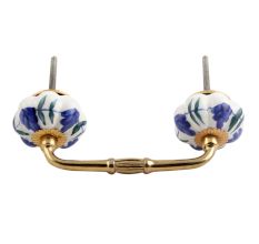 Royal Floral Ceramic Bridge Handle
