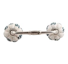 Silhouetted Green Ceramic Bridge Handle