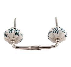 Silhouetted Green Ceramic Bridge Handle