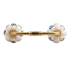 Silhouetted Green Ceramic Bridge Handle